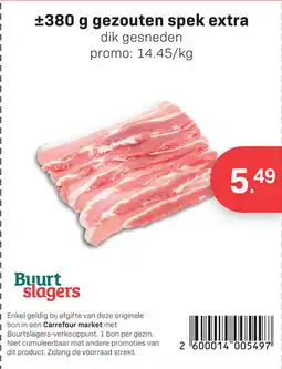 Buurtslagers Gezouten spek extra aanbieding