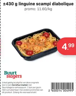 Buurtslagers Linguine scampi diabolique aanbieding