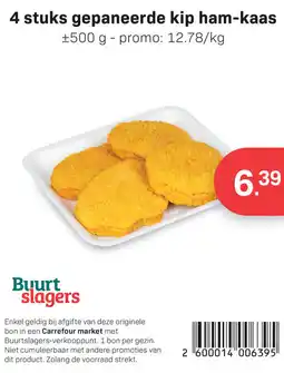 Buurtslagers Gepaneerde kip ham-kaas aanbieding
