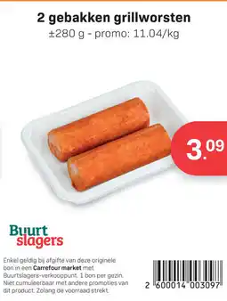 Buurtslagers Gebakken grillworsten aanbieding