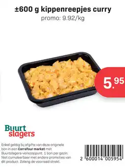 Buurtslagers Kippenreepjes curry aanbieding