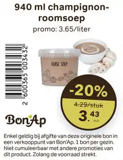 Bon Ap Champignon roomsoep aanbieding