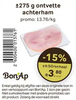 Bon Ap Ontvette achterham aanbieding