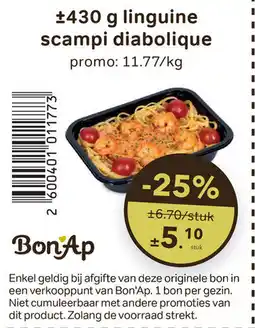 Bon Ap Linguine scampi diabolique aanbieding