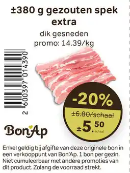 Bon Ap Gezouten spek extra aanbieding