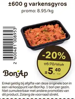 Bon Ap Varkensgyros aanbieding