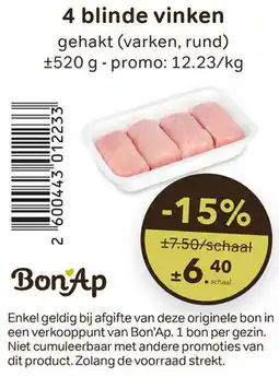 Bon Ap 4 blinde vinken aanbieding