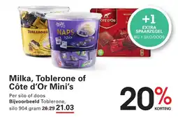 Sligro Milka, Toblerone of Côte d'Or Mini's aanbieding