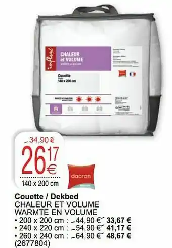 Cora Couette - dekbed chaleur et volume warmte en volume aanbieding