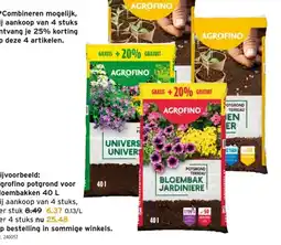 GAMMA Agrofino potgrond voor bloembakken 40 L aanbieding