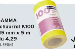 GAMMA GAMMA schuurrol K100 115 mm x 5 m aanbieding
