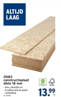 GAMMA OSB3 constructieplaat dikte 18 mm aanbieding
