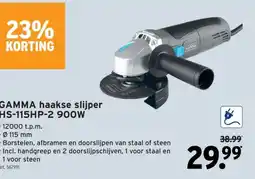 GAMMA GAMMA haakse slijper HS-115HP-2 900W aanbieding