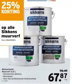 GAMMA Muurverf 2,5 L aanbieding