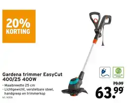 GAMMA Gardena trimmer EasyCut 400/25 400W aanbieding