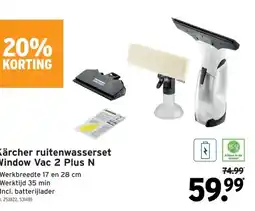GAMMA Kärcher ruitenwasserset Window Vac 2 Plus N aanbieding