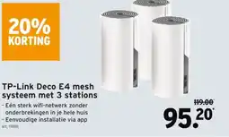 GAMMA TP-Link Deco E4 mesh systeem met 3 stations aanbieding