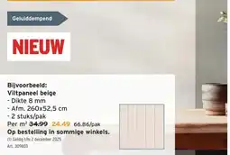 GAMMA Viltpaneel beige aanbieding
