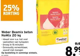 GAMMA Weber Beamix beton NoMix 20 kg aanbieding