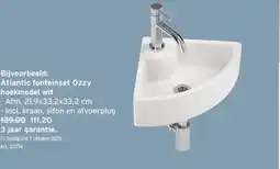 GAMMA Atlantic fonteinset Ozzy hoekmodel wit aanbieding