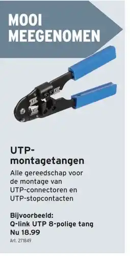 GAMMA UTP- montagetangen aanbieding