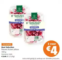 Colruyt Boni Selection blauwe druiven pitloos aanbieding