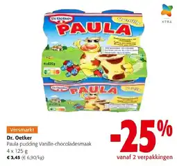 Colruyt Dr. Oetker Paula Pudding Vanille-chocoladesmaak aanbieding