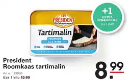 Sligro President RoomkaaTartimalin Tartimalin aanbieding