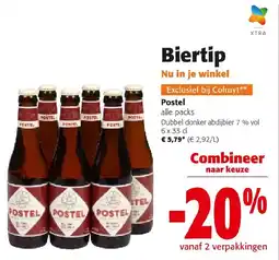 Colruyt Postel Dubbel donker abdijbier 7 % vol aanbieding