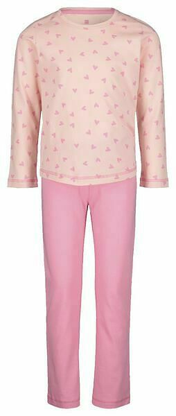 HEMA HEMA Kinderpyjama Hartjes Roze (roze) aanbieding