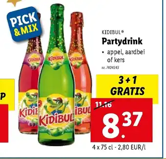 Lidl Kidibul Partydrink 4 x 75 cl aanbieding