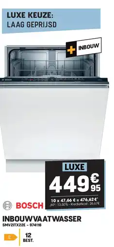 Electro Depot INBOUWVAATWASSER SMV2ITX22E aanbieding
