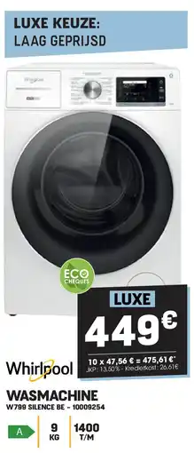 Electro Depot Whirlpool WASMACHINE W799 SILENCE BE aanbieding