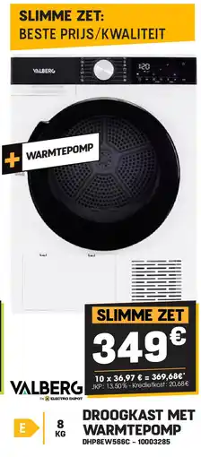 Electro Depot Valberg DROOGKAST MET WARMTEPOMP DHP8EW566C aanbieding