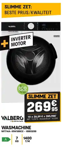 Electro Depot Valberg WASMACHINE WF714A-10W566C2 aanbieding