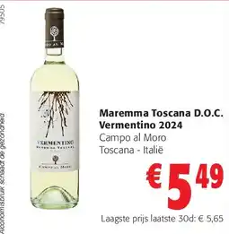 Colruyt Maremma Toscana D.O.C. Vermentino 2024 aanbieding