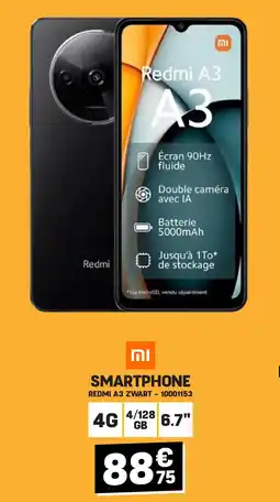 Electro Depot MI SMARTPHONE REDMI A3 ZWART aanbieding