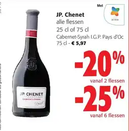 Colruyt JP. Chenet alle flessen 25 cl of 75 cl aanbieding