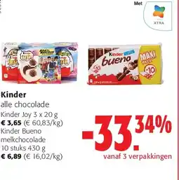 Colruyt Kinder Joy 3 x 20 g aanbieding