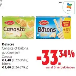 Colruyt Delacre Canasta of Bâtons goudasmaak Canasta aanbieding