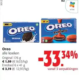 Colruyt Oreo alle koeken Original 176 g aanbieding