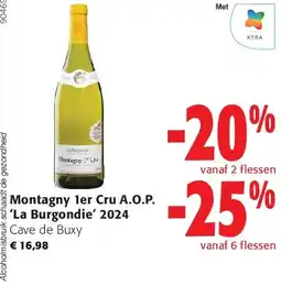 Colruyt Montagny 1er Cru A.O.P. ‘La Burgondie’ 2024 aanbieding