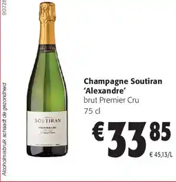 Colruyt Champagne Soutiran ‘Alexandre’ aanbieding