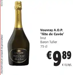 Colruyt Vouvray A.O.P. ‘Tête de Cuvée’ aanbieding