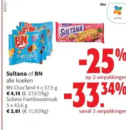 Colruyt BN Choc’land 4 x 37,5 g aanbieding