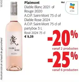 Colruyt Plaimont Diable Blanc 2021 aanbieding
