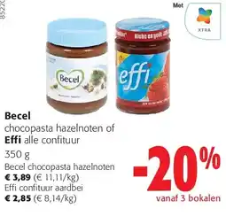 Colruyt Becel chocopasta hazelnoten aanbieding