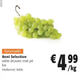Colruyt Boni Selection witte druiven met pit los aanbieding