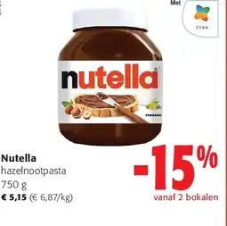 Colruyt Nutella hazelnootpasta 750 g aanbieding
