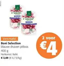 Colruyt Boni Selection blauwe druiven pitloos 400 aanbieding